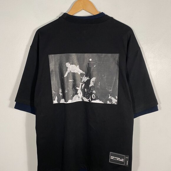 WE11DONE Black And Navy Reversible Gig T-shirt - Picture 6 of 9